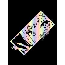 Dress Up Girl Car Decals Japanese Anime Sticker JDM Style Auto Decorate Holographic Waterproof Vinyl for Car Window Bumper