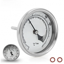 ELECQUEEN Brewing Dial Thermometer, 1/2'' NPT Stainless Steel Weldless Thermometer for Homebrew Kettle Pot Bulkhead (0-220ºF)