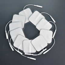 20/10pcs 5x5cm Pin Type Nerve Stimulator Silicone Gel Electrode Pads Tens Electrodes Digital Therapy Machine Massage 2mm Plug