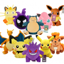 POKEMON Original Plush Toy Gengar Pikachu Charizard Genuine Plush Doll Soft Kawaii Cute Cartoon Piplup Toys for Kids Gift
