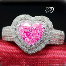 YaYI Fashion Women Jewelry Pink Gemstone Zircon CZ Silver Color Engagement Wedding Woman Rings Gift Drop Ship Rings