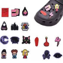 PVC Shoe Charms Cartoon The Witch Shoe Accessories Shoe Decoration Shoe Buckles for Clog Sandals X-mas Gifts  Buckle