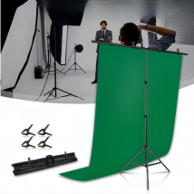 SH T-Shape Backdrop Stand Kit with Background Cloth Video Chroma Key Green Screen Frame Stand For Photography Photo Studio Props