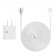 White 7.6m Weatherproof Charging Cable for Arlo Ultra/Ultra 2/Pro 3/Pro 4/Go 2/PRO 5S with USB Port Fast Charger