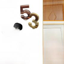 Door Number Sticker House Number Signs for Apartment Hotel Office Room Address Number Door Plate 1pc Black Plastic Self Adhesive