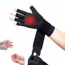 1Pair Compression Arthritis Gloves with Strap,Carpal Tunnel,Typing Joint Pain Relief Women Men Therapy Wristband