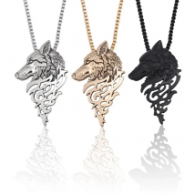 Wolf Head Pendant Necklace Punk Vintage Women Men Metal Animal Jewelry Drop Shipping Cool Stuff Men's Chain Party Jewelry Gift