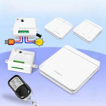 433Mhz Mini Wireless Remote Control Light Switch 220V 110V 10A,Wireless Wall Panel Switch,Mini RF Relay Module for Lamp Led Fan