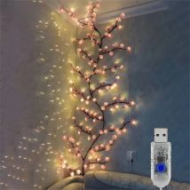 72 Led Cherry Blossom USB Tree Branch Rattan Lights 8 Modes Colorful String Lamp Valentine Christmas Wedding Bedroom Decoration
