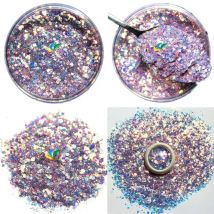 50g Fairy mixed glitter Nail Flake glitter sequins eye makeup green PET 8 colors gradient glitter for Nail Art wholesale