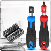 Hi-Spec 1/4 (6.35mm) Ratchet Screwdriver Bit Set Multifunctional Magnetic Bit Driver Holder Handle Slotted Hex Torx Phillips Bit