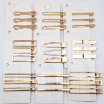 10pcs/lot  Metal hollow duck beak clip square clip pearl hairpin diy hair accessories
