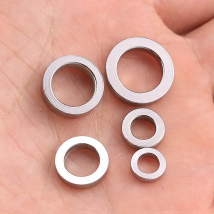 10pcs/lot Stainless Steel Round Big Hole Bead Loose Spacer Beads for Jewelry Making Wholesale Accessories Diy Necklace/Bracelet