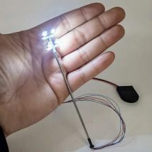 2PCS 3v/12V HO Scale Model Lighting Tower Lights Model Lights Layout Lamppost Train/Garden/Playground/Stadium Overhead Lights