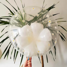 Transparent Bubble Daisy Helium Balloons Sunflower Plumeria Rubra Ballon Wedding Decoration Birthday Party Kids Toys Baby Shower