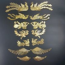 5 pair/lot   Phoenix dragon metal Filigree Flower Wrap Connector Jewelry DIY Components