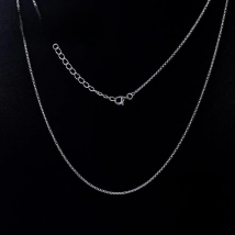 SANTUZZA Pure 925 Silver Chain Necklace Link Necklace For Women Fashion Jewelry 45cm 47cm 55cm Long