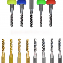 RolinStar steel Carbide nail drill Round bit Silver Gold C M F Cuticle Clean Accessories Manicure Burr milling cutter