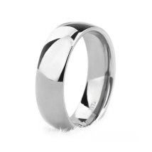Kolmnsta 6mm Men's Titanium Ring Silver Color Polished Classic Engagement Anel Rings For Male Female Wedding Bands Never Fade