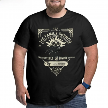 Hip Hop Supernatural Winchester T Shirts for Men Vintage T-Shirts Big Tall Tee Shirt Short Sleeve Clothes Plus Size 4XL 5XL 6XL