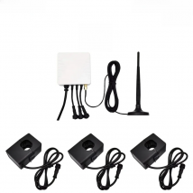 Tuya Smart Life 3 Phase WiFi Bidirectional Energy Meter with Clamp Current Sensor for Solar PV App Monitor Import Export Power