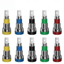 JZDZ 10pcs 4mm Banana Socket Binding Post Nut Banana Plug Jack Electrical Connector Terminal Test Hole DIY Parts Tools J.40012