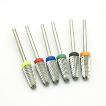 New! 5in1 Tapered Safety Carbide Nail Drill Bits With Cut  Drills Carbide Milling Cutter Manicure Remove Gel Nails Accessories
