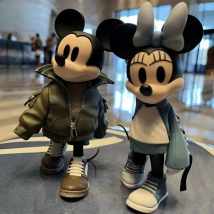 15cm Disney Mickey Mouse Minnie Figure Cartoon Tidal Suit Decoration Handmade Doll Ornaments