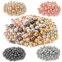 50-500pcs/Lot 3 4 5 6 7 8 10 12mm CCB Spacer Beads Round Loose Beads For Jewelry Making Accessories DIY Bracelet Necklace
