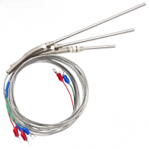 VaneAims Thermocouple M8 0.5m 1m 2m 3m Type K J PT100 50mm 100mm 150mm 200mm Compression Spring Probe Temperature Sensor 0-400℃