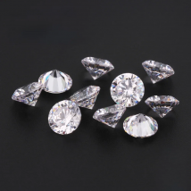 1.0mm 1.25mm 1.5mm 1.75mm 2mm 5A Quality Round Brilliant Cut White Cubic Zirconia Loose CZ Stone for Jewelry Wax Setting