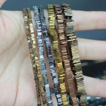 Natural Hematite Square Spacer Beads 2/3/4/6mm For DIY Jewelry Making ! Necklace ,Bracel