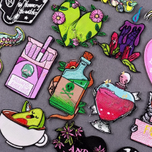 Love Potion Patch Poiso Me Fusible Embroidery Patch Iron On Patches For Clothing Thermoadhesive Sewing On Patches For Clothes