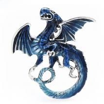Wuli&baby Vintage Dragon Brooches 6-color Enamel Animal Women Men Casual Party Brooch Pins Gifts