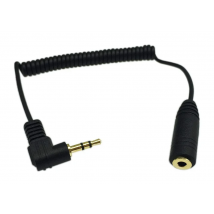 90 Degree 2.5mm 3 Pole Male to Female Headphone Stereo Audio AUX Mini Spring Coiled Spiral Extension Adapter Converter Cable
