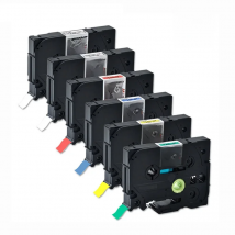 18mm Multicolor Laminated Label Tape label ribbon tze tape for Brother p-touch printers as Tze-241 tze241 tze 241 tze-241 tz241