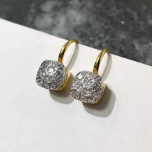 Zircon Earrings 21 Colors Hive Honeycomb Style Earrings Gold Plated Jewelry for Women Gift Drop Crystal Earrings