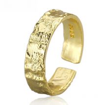 Foxanry Silver Color Engagement Rings for Women New Trendy Elegant Creative Tin Foil Texture Party Jewelry Birthday Gifts