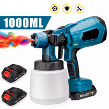 PISTOLA DE PULVERIZACIÓN eléctrica inalámbrica, pulverizador de pintura HVLP de alta potencia,