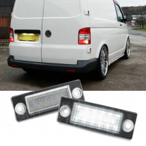 2PCS LED Number License Plate Light Canbus For VW Transporter T5 T6 2003-2020 Caddy III IV Jetta MK3 MK5 Multivan Golf Passat