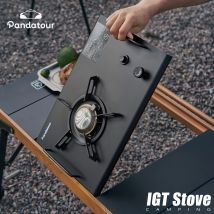 Pandatour 2025 IGT Forno da campeggio esterno Stufa pieghevole One-touch ad alta potenza di fuoco adatta per terrazze Stufa da campeggio