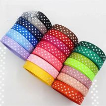 OOOT BAORICT 1762212,Polka Dots grosgrain Ribbon,10MM ,20 yards The tape for Sewing ,DIY Headdress Accessories Handmade material