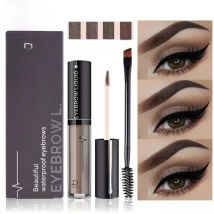 Pudaier 1 Set Eyebrow Makeup Gel Women Eyes Makeup Matte Eye Brow Cream Tattoo Makeup Cosmetics