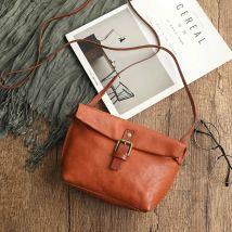 Soft Genuine Leather Women Messenger Bag Female Real Leather Crossbody Shoulder Bags Small Handbag Retro Phone Bag for Girls