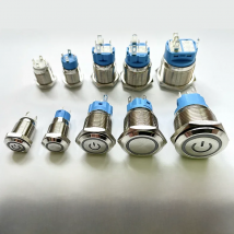 12/16/19/22mm Metal Push Button Switch Momentary Latching Fixed Electric On Off Power Start Stop LED Light 3V 6V 12V 24V 220V