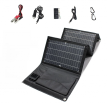 Upgraded 28W 21W 14W Portable Solar Panel Charger Double USB 5V 18V DC Camping Foldable Solar Panel For Phone Charge Power Bank