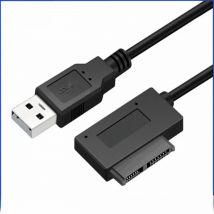 YIGETOHDE USB 2.0 to Mini SATA II 7+6 13 Pin Adapter Converter Cable For Laptop CD/DVD ROM Slimline Drive Converter HDD Caddy