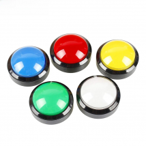 Yinglucky 2pcs 60mm Big Dome Illuminated Arcade Push Buttons LED 12V Power Button Switch with Microswitch for Gaming Machines
