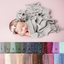 Drape Edge Pearl Wrap For Newborn Photography Props Baby Girl Boy Fotografia Photo Shoot Flokati Photoshoot Studio Accessories