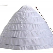6 Hoop 3 Hoop 8 HoopCrinoline Black White Long Wedding Petticoat Ball Gown Dress Underskirt Skirt Half Slips Wedding Accessories